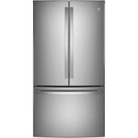 GE - 28.7 Cu. Ft. French Door Refrigerator with LED Lighting - Stainless steel - Front_Zoom