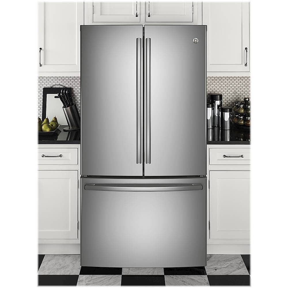 Alt View 13. GE - 28.7 Cu. Ft. French Door Refrigerator with LED Lighting - Fingerprint resistant stainless steel.