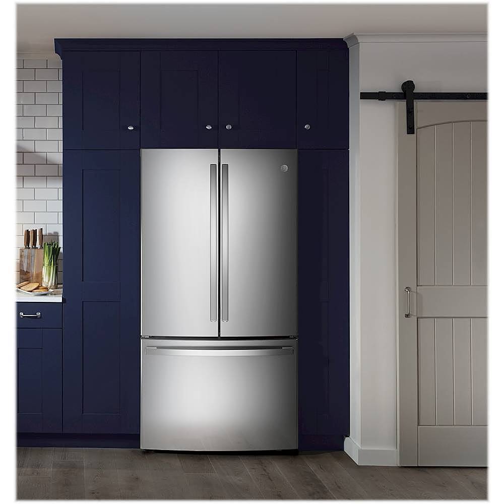 Alt View 14. GE - 28.7 Cu. Ft. French Door Refrigerator with LED Lighting - Fingerprint resistant stainless steel.