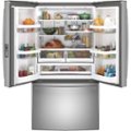 Alt View 1. GE - 28.7 Cu. Ft. French Door Refrigerator with LED Lighting - Stainless Steel.