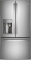 GE Profile - 27.7 Cu. Ft. French Door Smart Refrigerator with Keurig K-Cup Brewing System - Stainless steel - Front_Zoom