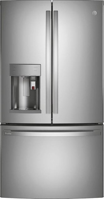 GE – Profile Series ENERGY STAR 27.7 Cu. Ft. Smart Fingerprint Resistant French-Door Refrigerator with Keurig® Brewing System – Stainless steel