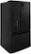 Angle Zoom. GE - 25.6 Cu. Ft. French Door Refrigerator - High Gloss Black.