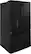 Angle. GE - 25.6 Cu. Ft. French Door Refrigerator - High Gloss Black.