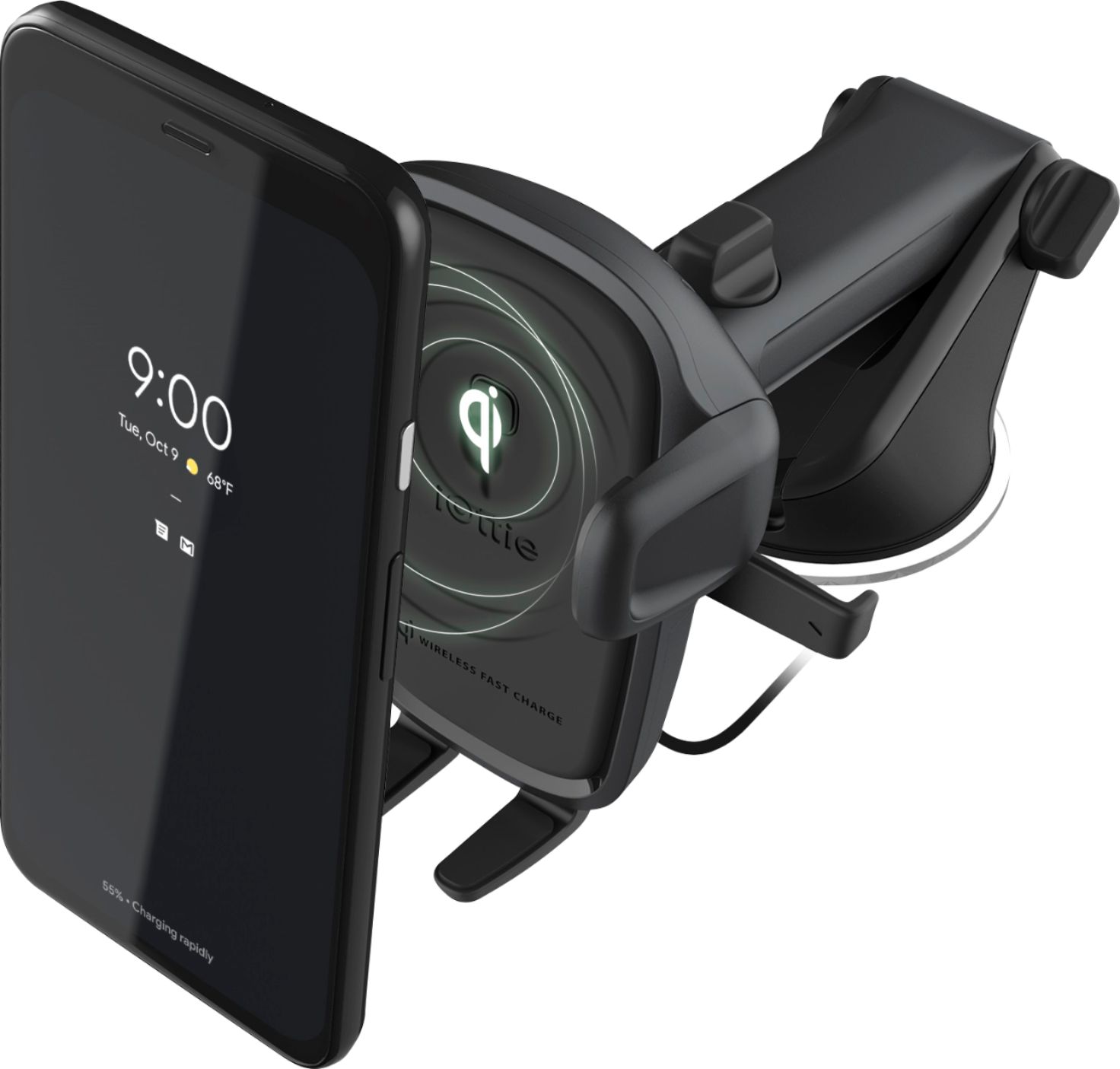 Angle View: Samsung - 15W Fast Charge Single Wireless pad - Black