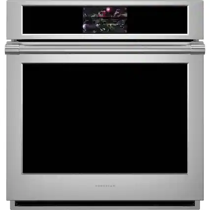 Front. Monogram - Statement Collection 27" Built-In Single Electric Convection Wall Oven - Stainless Steel.