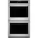 Front. Monogram - Statement Collection 30" Built-In Double Electric Convection Wall Oven - Stainless Steel.