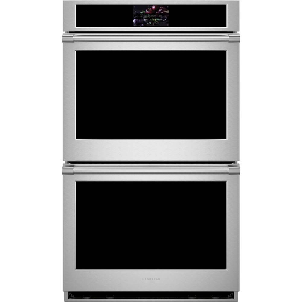 Monogram - Statement Collection 30" Built-In Double Electric Convection Wall Oven with LCD Controls and Precision Cooking - Stainless Steel