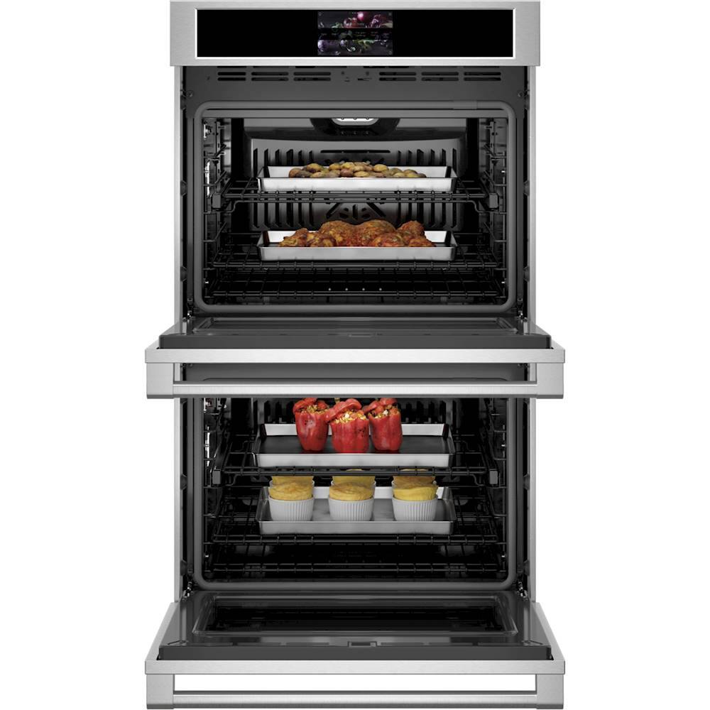Alt View 13. Monogram - Statement Collection 30" Built-In Double Electric Convection Wall Oven - Stainless Steel.