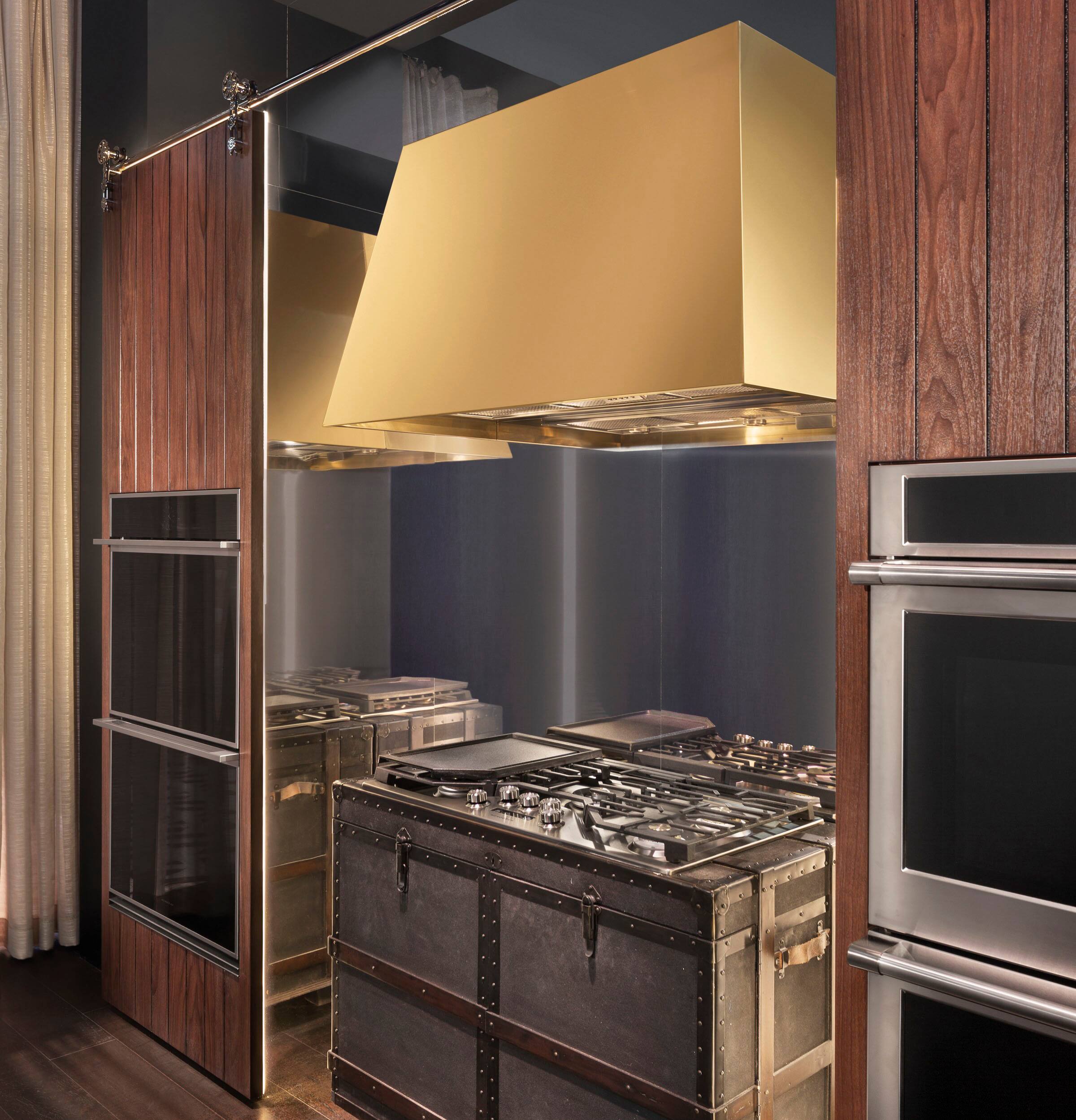Alt View 17. Monogram - Statement Collection 30" Built-In Double Electric Convection Wall Oven - Stainless Steel.