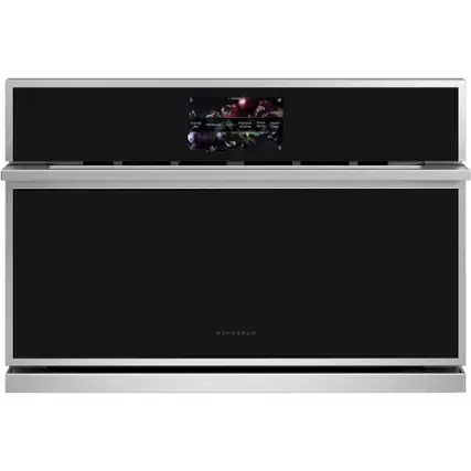 Front. Monogram - 30" Built-In Single Electric Convection Wall Oven with Advantium Speedcook Technology - Stainless Steel.
