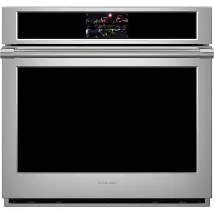 Front. Monogram - 30" Built-In Single Electric Convection Wall Oven - Stainless Steel.