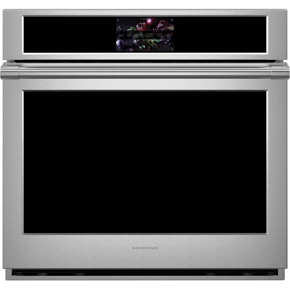 Monogram - 30" Built-In Single Electric Convection Wall Oven with European Convection and LCD Controls - Stainless Steel