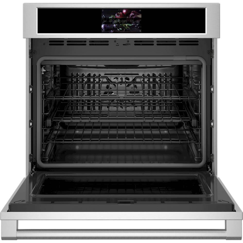 Alt View 11. Monogram - 30" Built-In Single Electric Convection Wall Oven - Stainless Steel.