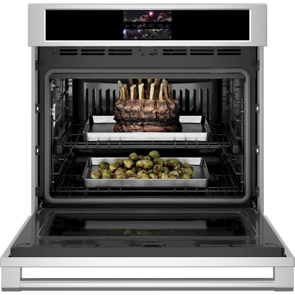 Alt View 13. Monogram - 30" Built-In Single Electric Convection Wall Oven - Stainless Steel.