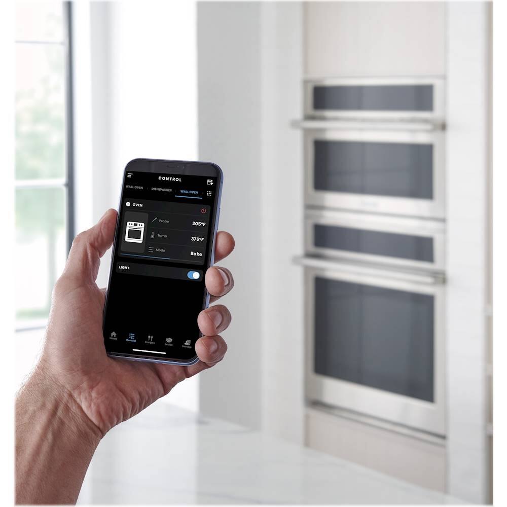 Alt View 14. Monogram - 30" Built-In Single Electric Convection Wall Oven - Stainless Steel.