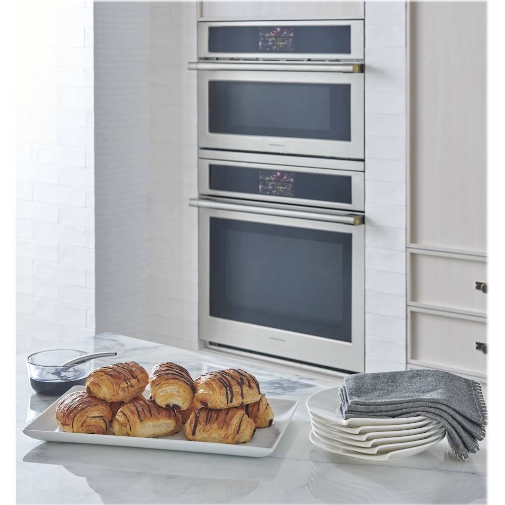 Alt View 18. Monogram - 30" Built-In Single Electric Convection Wall Oven - Stainless Steel.