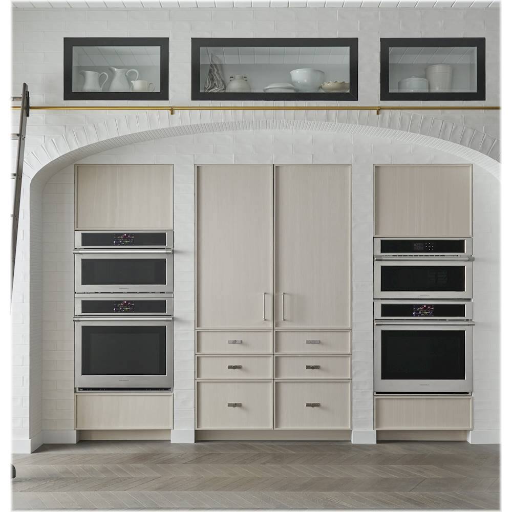 Alt View 19. Monogram - 30" Built-In Single Electric Convection Wall Oven - Stainless Steel.