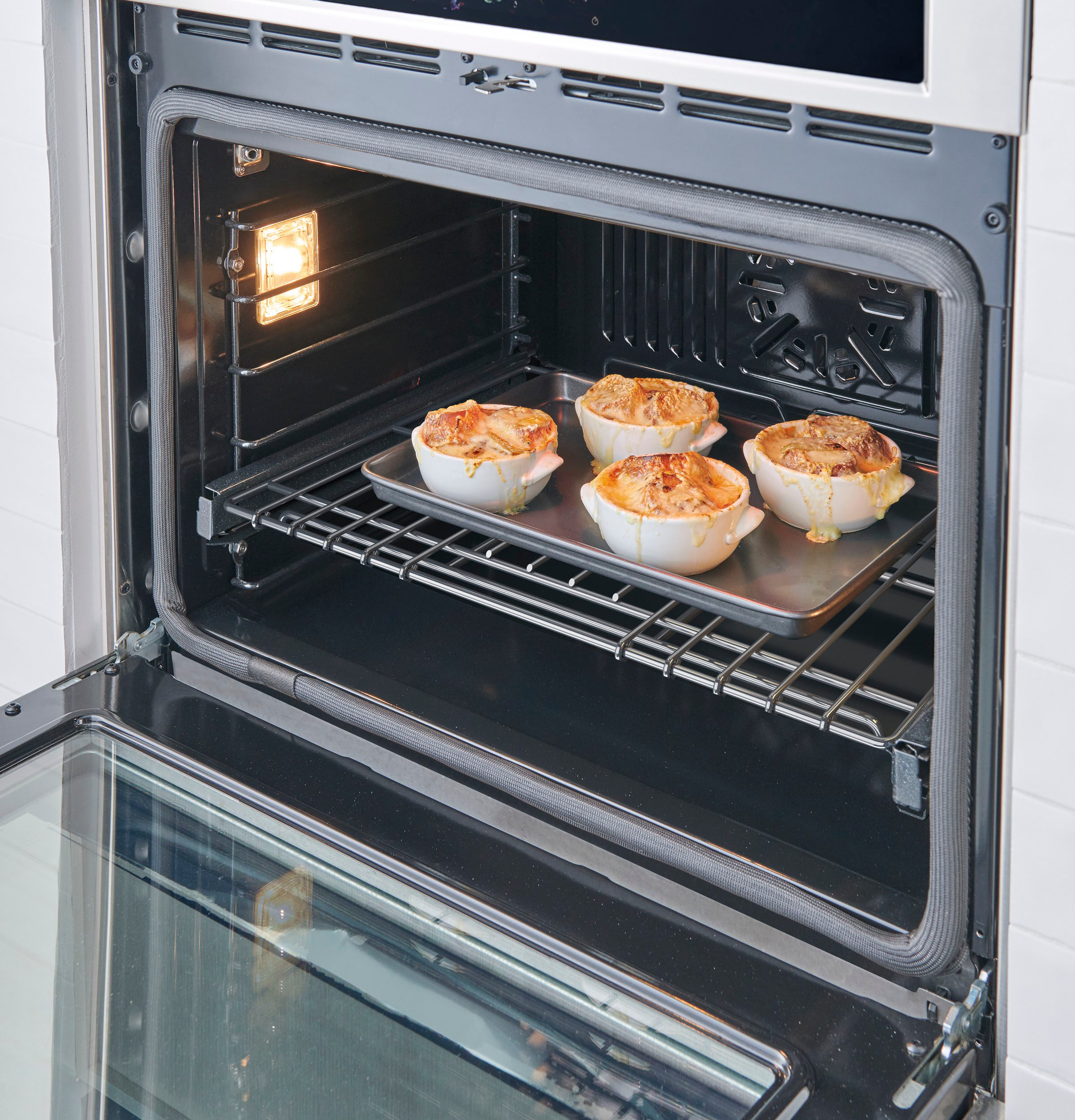 Alt View 21. Monogram - 30" Built-In Single Electric Convection Wall Oven - Stainless Steel.
