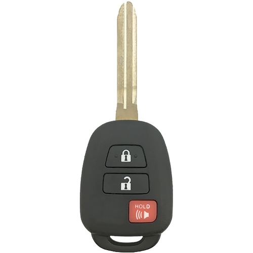 DURAKEY - Replacement Full Function Transponder, Remote and Key for select (2012-2017) Toyota Prius C - Black