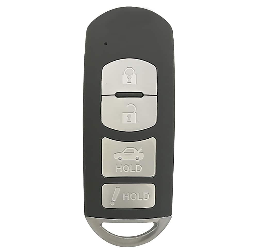Front. DURAKEY - Replacement Full Function Transponder, Remote and Key for select (2017-2019) Toyota Yaris and (2016) Toyota Yaris iA - Silver/Black.