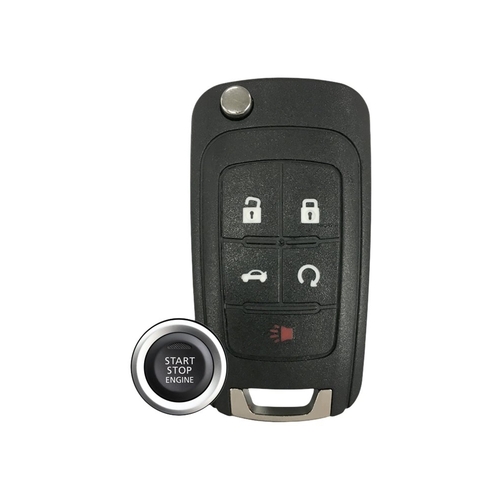DURAKEY - Replacement Full Function Transponder, Remote and Key for select (2010) Buick Allure and (2010-2016) Buick LaCrosse - Black