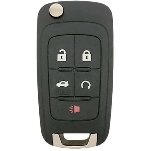 DURAKEY - Replacement Full Function Transponder, Remote and Key for select (2010-2017) Chevrolet Equinox - Black