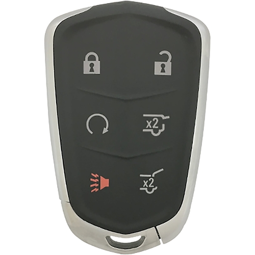 DURAKEY - Replacement Full Function Transponder, Remote and Key for select (2015-2019) Cadillac Escalade - Silver/Black
