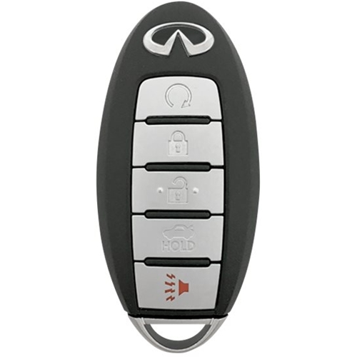 DURAKEY - Replacement Full Function Transponder, Remote and Key for select (2016-2018) Infiniti Q50 and (2016-2019) Infiniti Q60 - Silver/Black