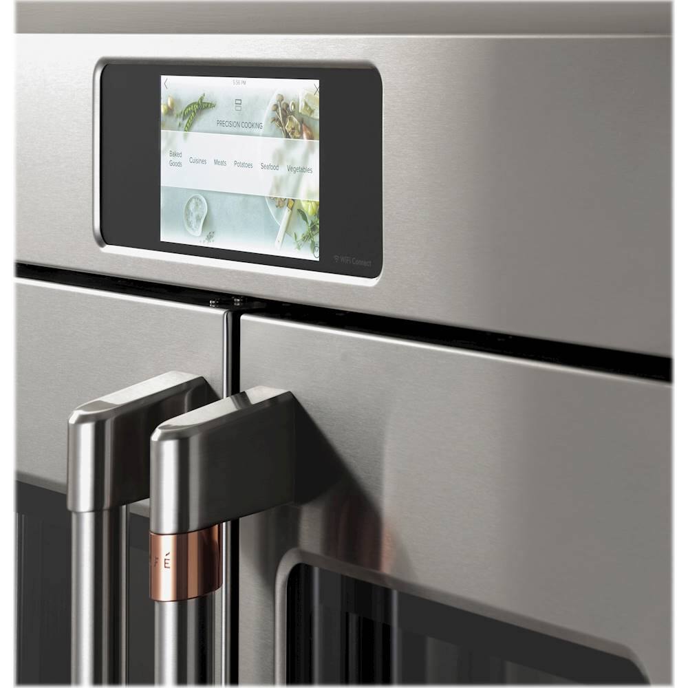 Alt View 19. Café - Professional Series 30" Built-In Double Electric Convection Wall Oven, Customizable - Stainless steel.