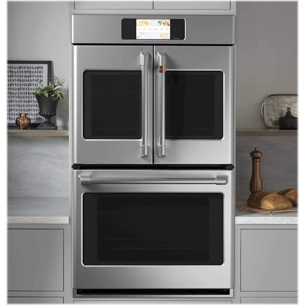Alt View 20. Café - Professional Series 30" Built-In Double Electric Convection Wall Oven, Customizable - Stainless steel.