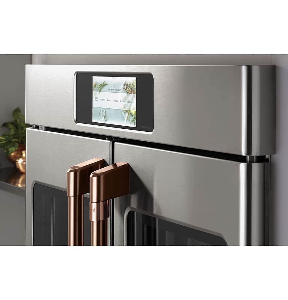 Alt View 24. Café - Professional Series 30" Built-In Double Electric Convection Wall Oven, Customizable - Stainless steel.