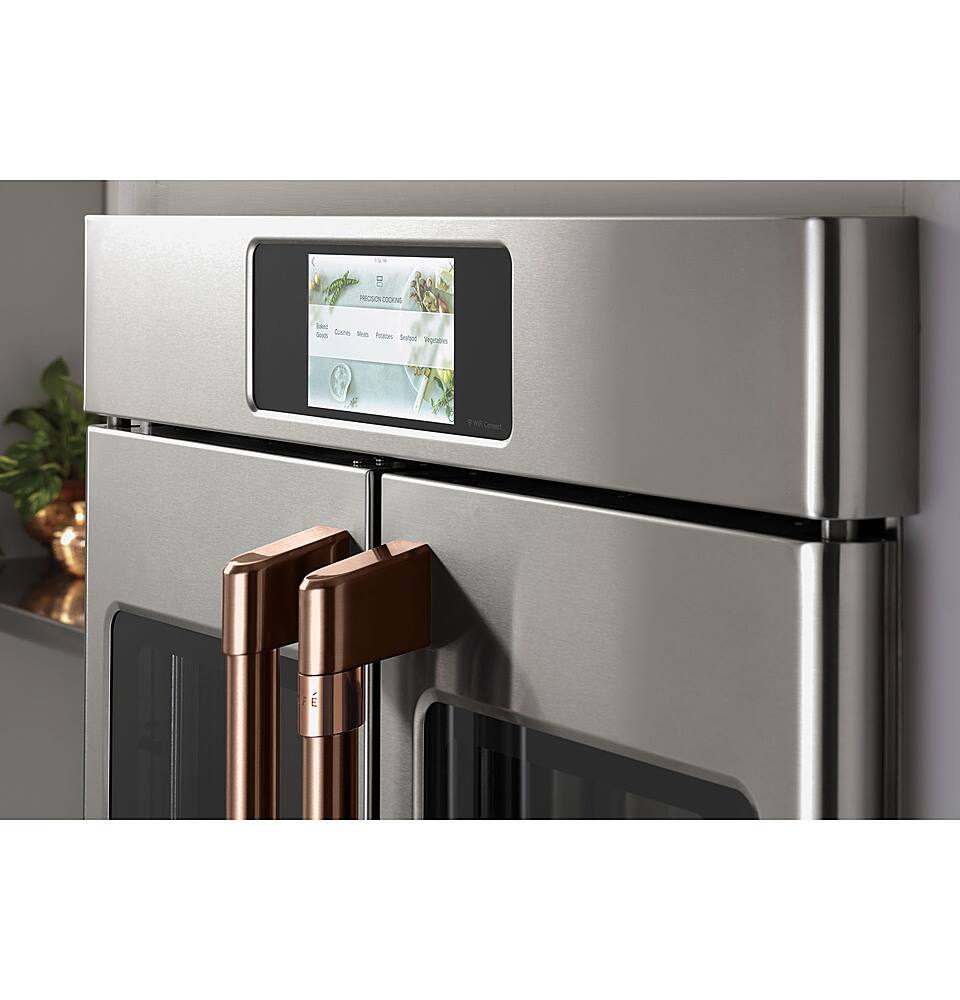 Alt View 24. Café - Professional Series 30" Built-In Double Electric Convection Wall Oven, Customizable - Stainless steel.