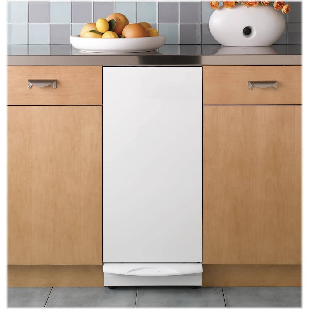 Alt View 11. GE - 1.4 Cu. Ft. Built-In Trash Compactor - White.