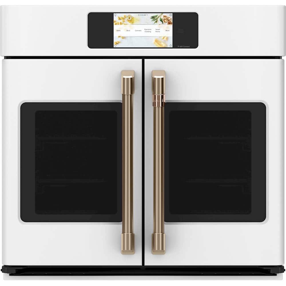 Café - Professional Series 30" Built-In Single Electric Convection Wall Oven, Customizable - Matte White - Front_Zoom