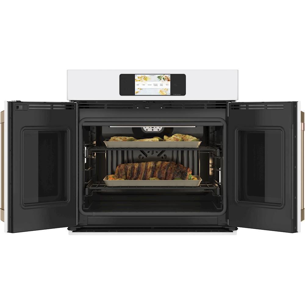 Alt View 12. Café - Professional Series 30" Built-In Single Electric Convection Wall Oven, Customizable - Matte White.