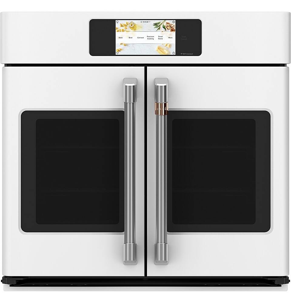 Alt View 36. Café - Professional Series 30" Built-In Single Electric Convection Wall Oven, Customizable - Matte White.