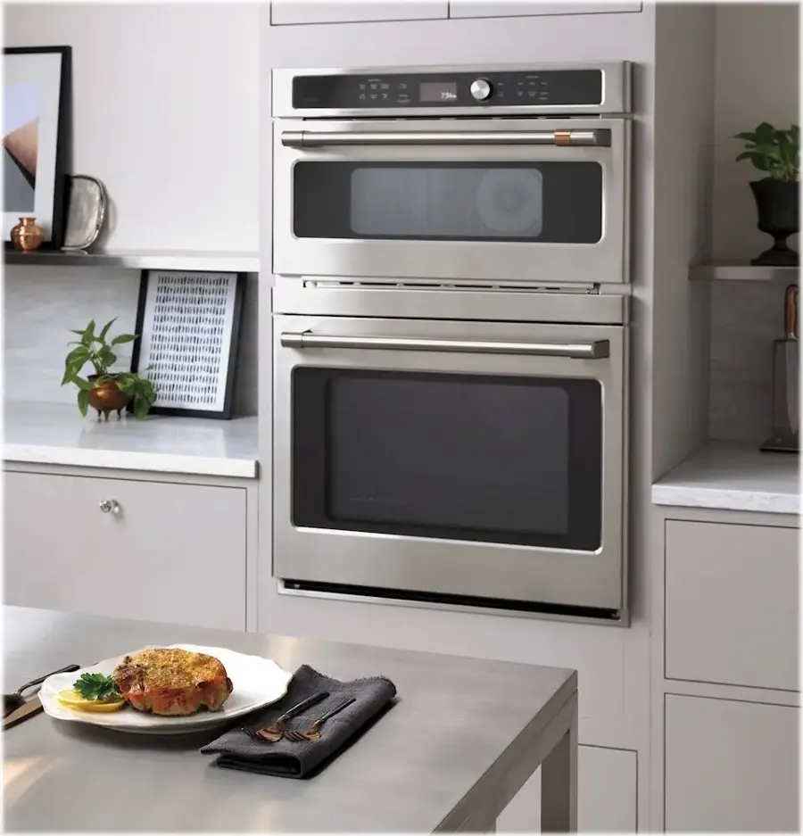 Alt View 15. Café - 30" Built-In Electric Convection Wall Oven with Built-in Microwave and Advantium Technology, Customizable - Stainless Steel.