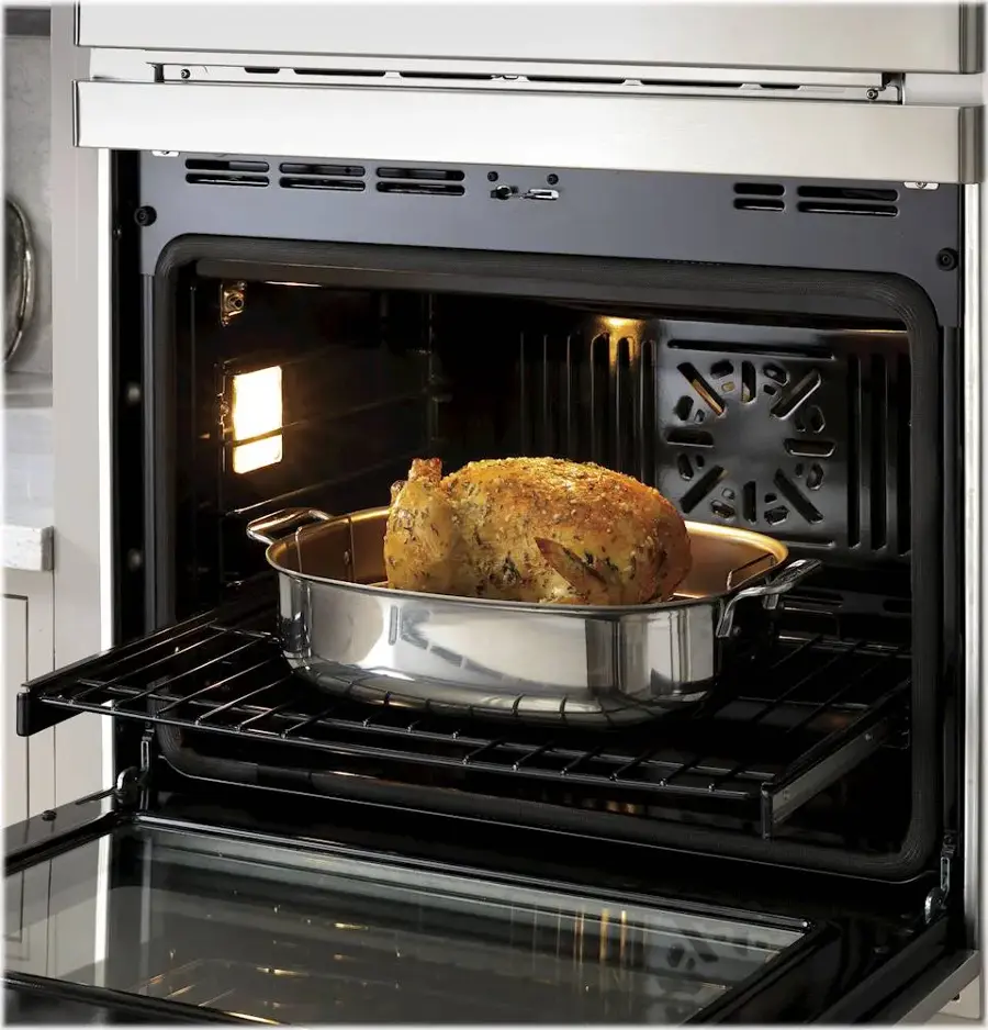 Alt View 17. Café - 30" Built-In Electric Convection Wall Oven with Built-in Microwave and Advantium Technology, Customizable - Stainless Steel.