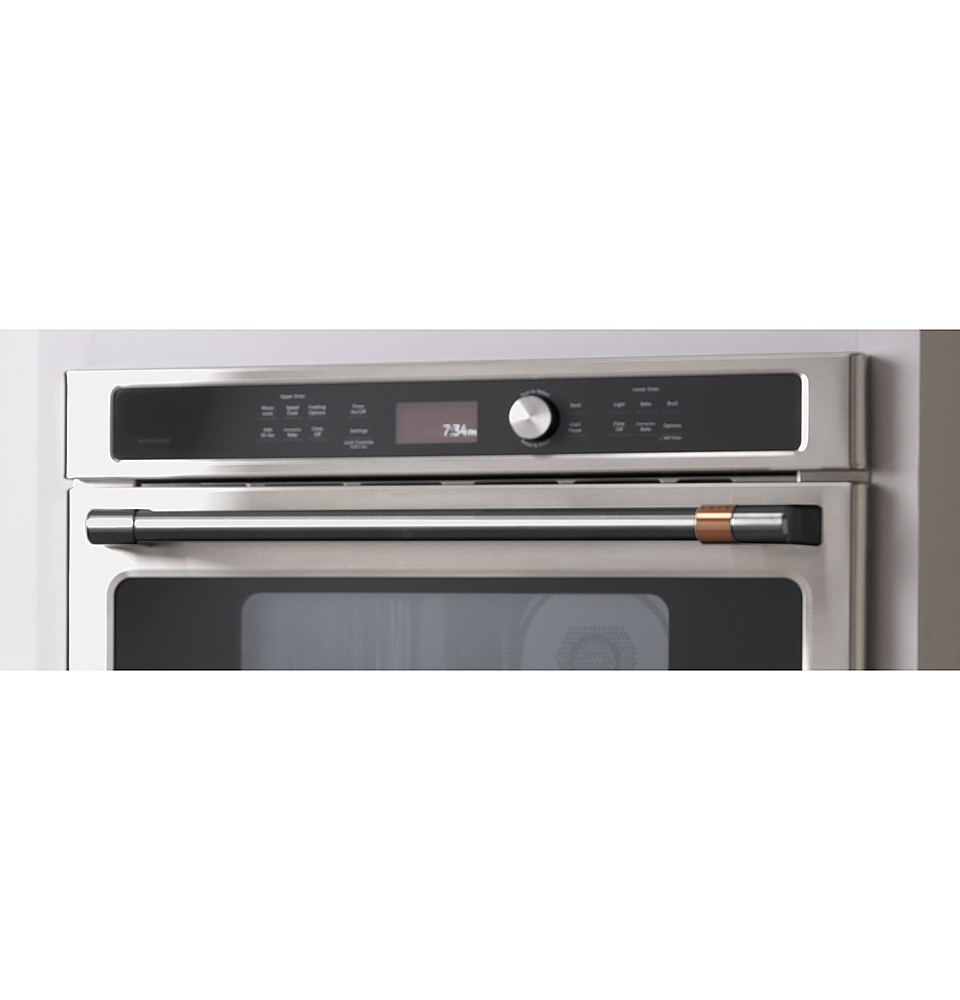 Alt View 20. Café - 30" Built-In Electric Convection Wall Oven with Built-in Microwave and Advantium Technology, Customizable - Stainless Steel.