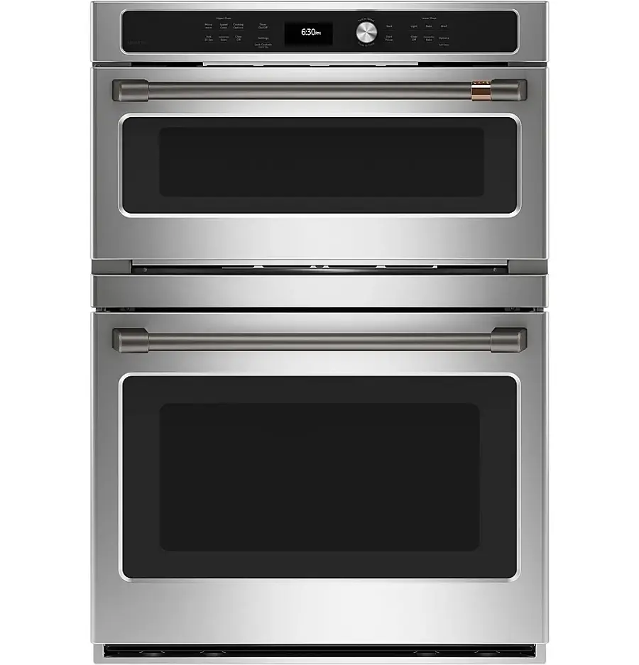 Alt View 25. Café - 30" Built-In Electric Convection Wall Oven with Built-in Microwave and Advantium Technology, Customizable - Stainless Steel.
