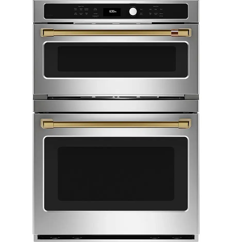 Alt View 26. Café - 30" Built-In Electric Convection Wall Oven with Built-in Microwave and Advantium Technology, Customizable - Stainless Steel.