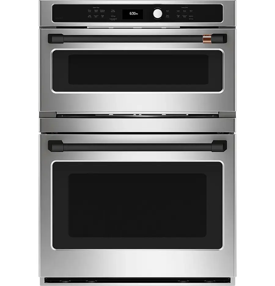 Alt View 27. Café - 30" Built-In Electric Convection Wall Oven with Built-in Microwave and Advantium Technology, Customizable - Stainless Steel.