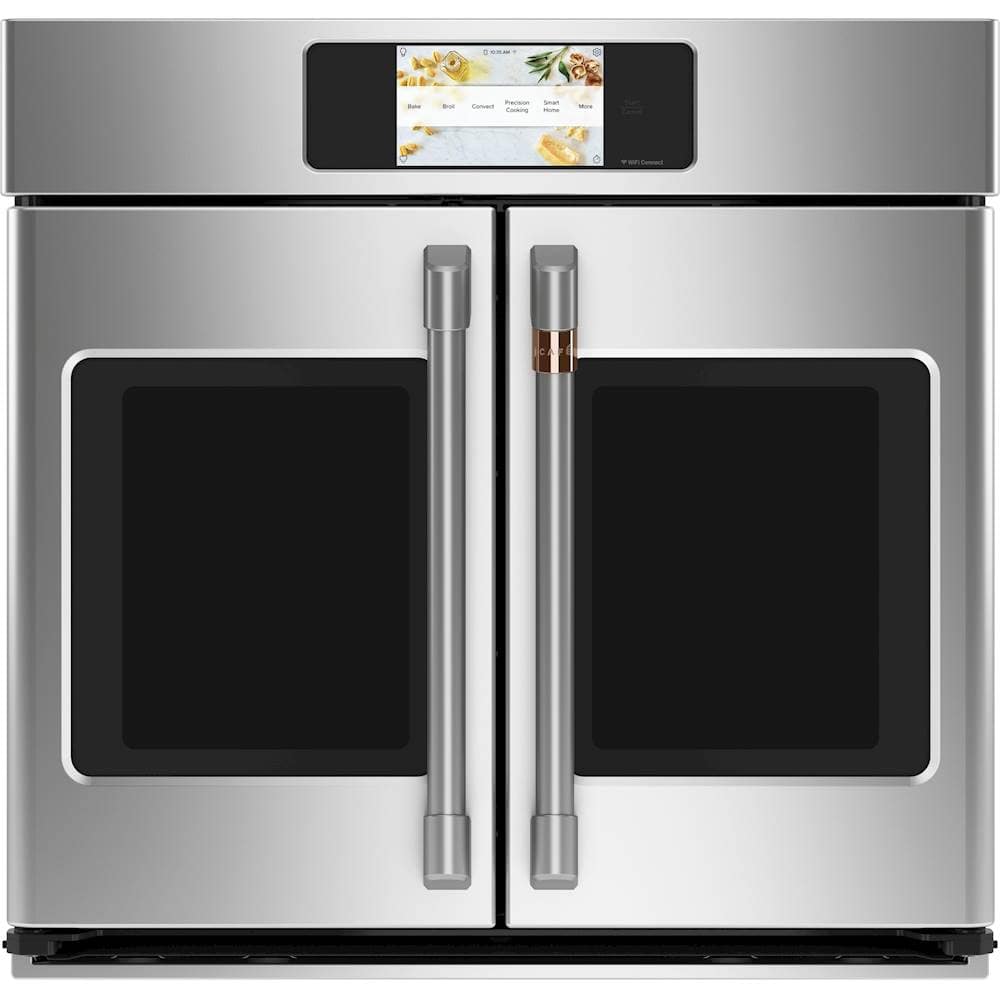 Front. Café - Professional Series 30" Built-In Single Electric Convection Wall Oven, Customizable - Stainless steel.