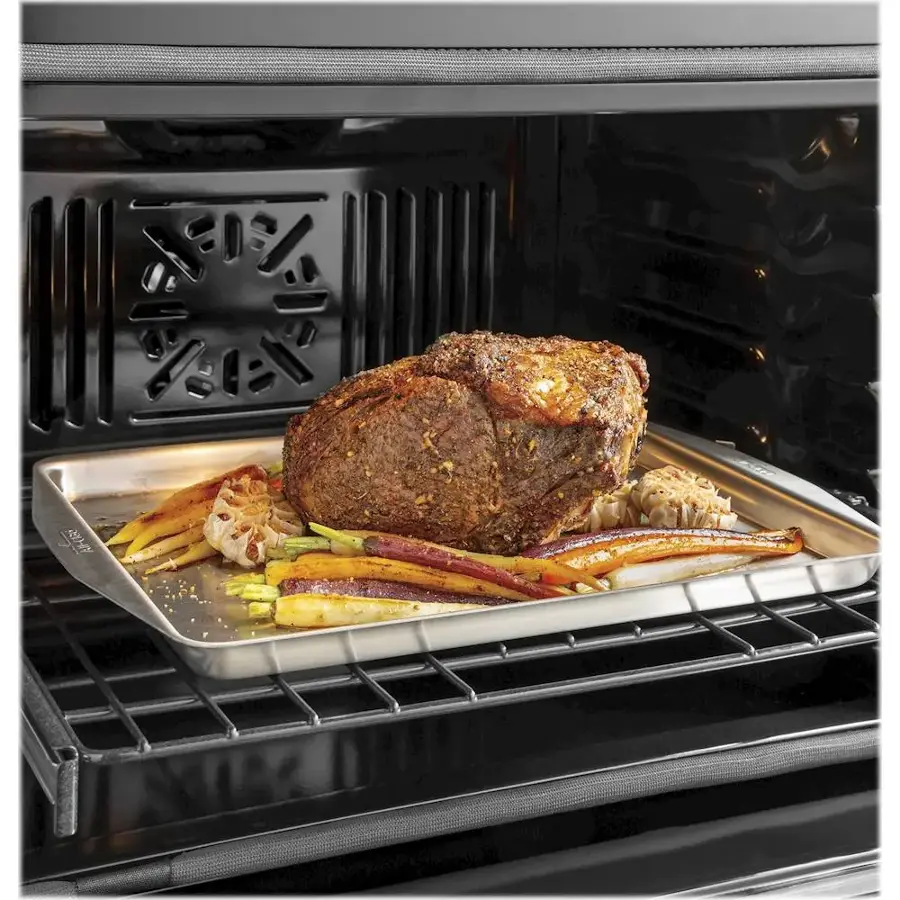 Alt View 18. Café - Professional Series 30" Built-In Single Electric Convection Wall Oven, Customizable - Stainless steel.