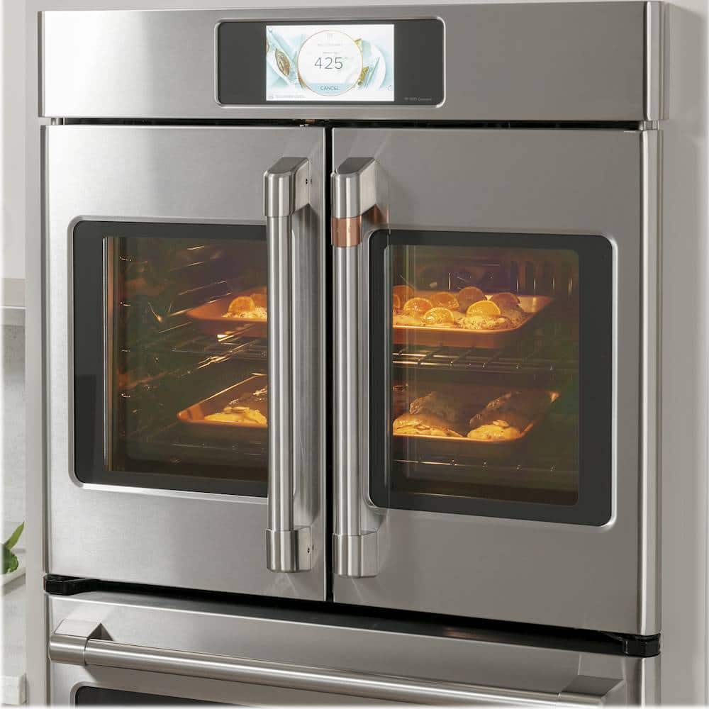 Alt View 20. Café - Professional Series 30" Built-In Single Electric Convection Wall Oven, Customizable - Stainless steel.