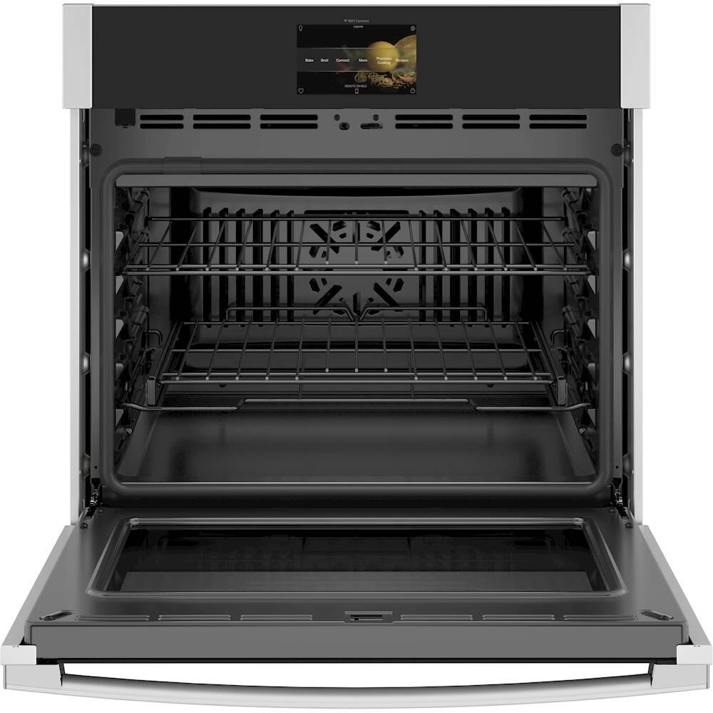 Alt View 11. GE Profile - 30" Smart Built-In Single Electric Convection Wall Oven with Air Fry & In-Oven Camera - Stainless steel.