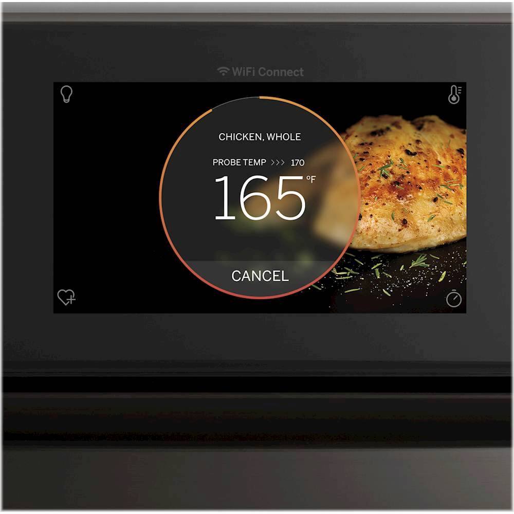 Alt View 15. GE Profile - 30" Smart Built-In Single Electric Convection Wall Oven with Air Fry & In-Oven Camera - Stainless steel.