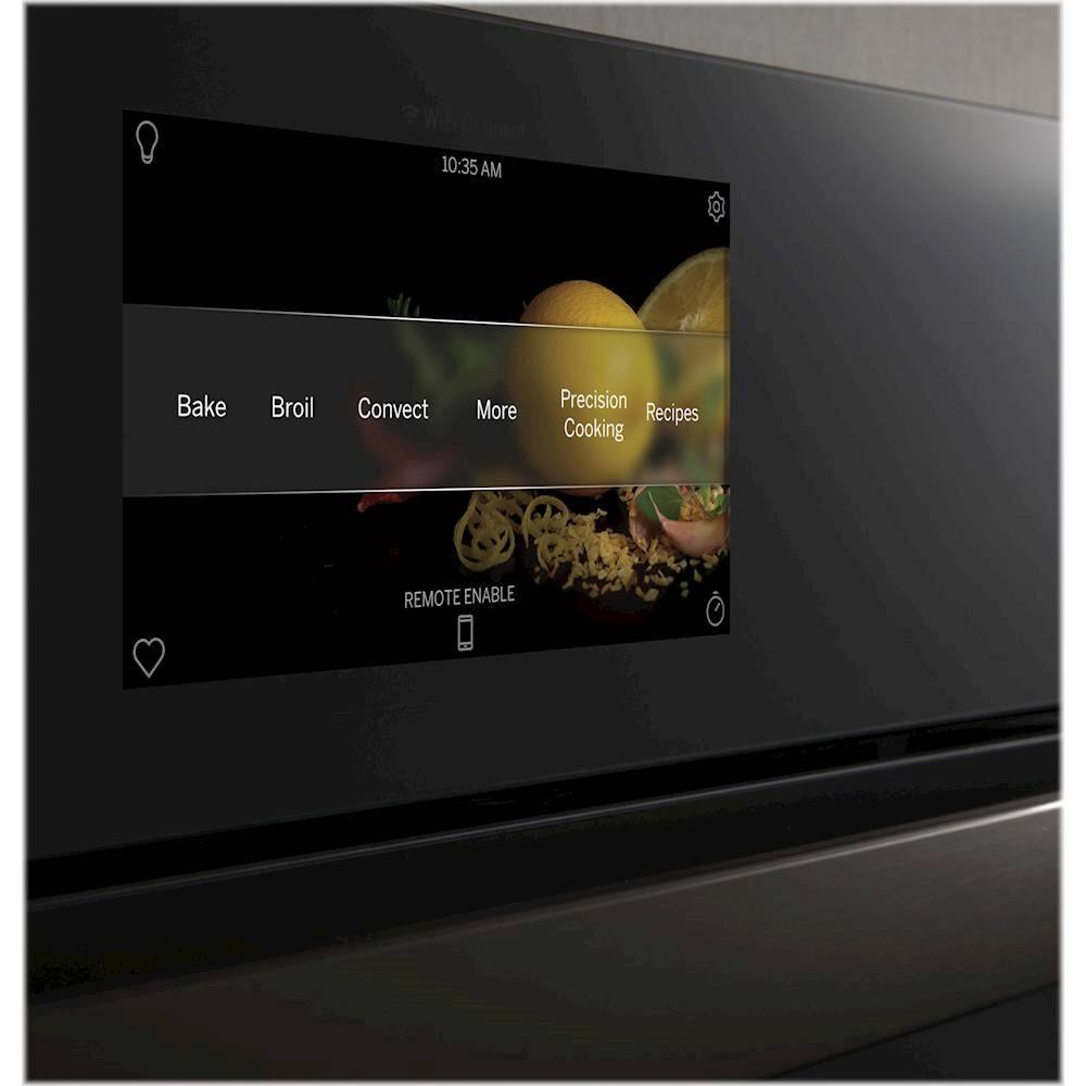 Alt View 16. GE Profile - 30" Smart Built-In Single Electric Convection Wall Oven with Air Fry & In-Oven Camera - Stainless steel.