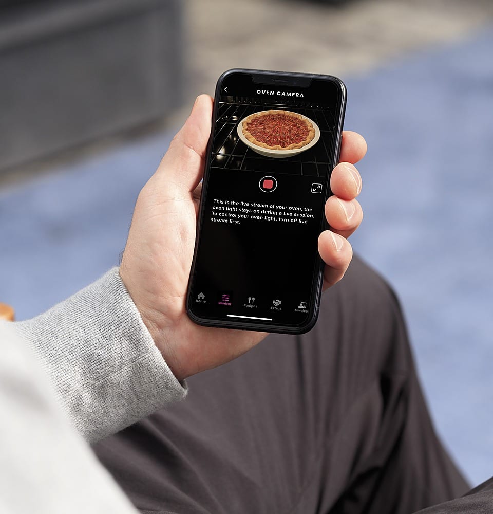 Alt View 26. GE Profile - 30" Smart Built-In Single Electric Convection Wall Oven with Air Fry & In-Oven Camera - Stainless steel.